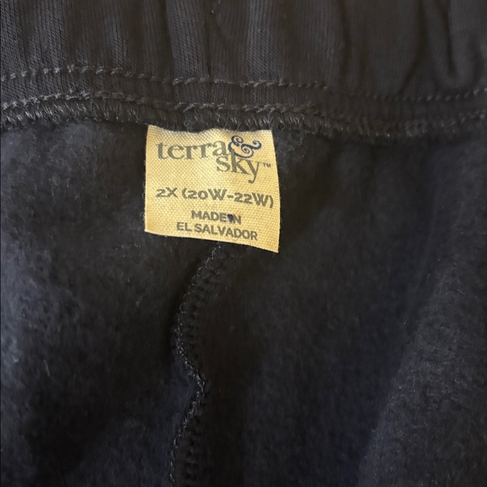 Terra & Sky blue shorts fleece comfy cozy size 2X NWT dark navy - Picture 6 of 6